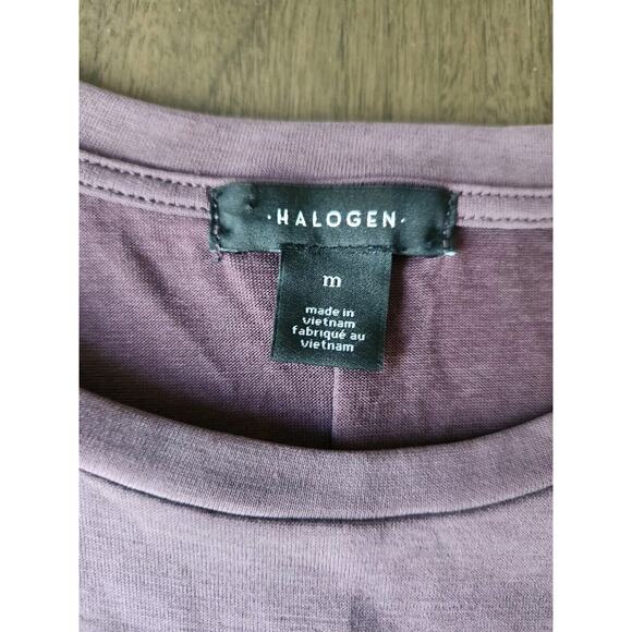 Halogen Exposed Seams Sleeveless Knit Dress Burgundy Fudge Medium NWT - Picture 9 of 10